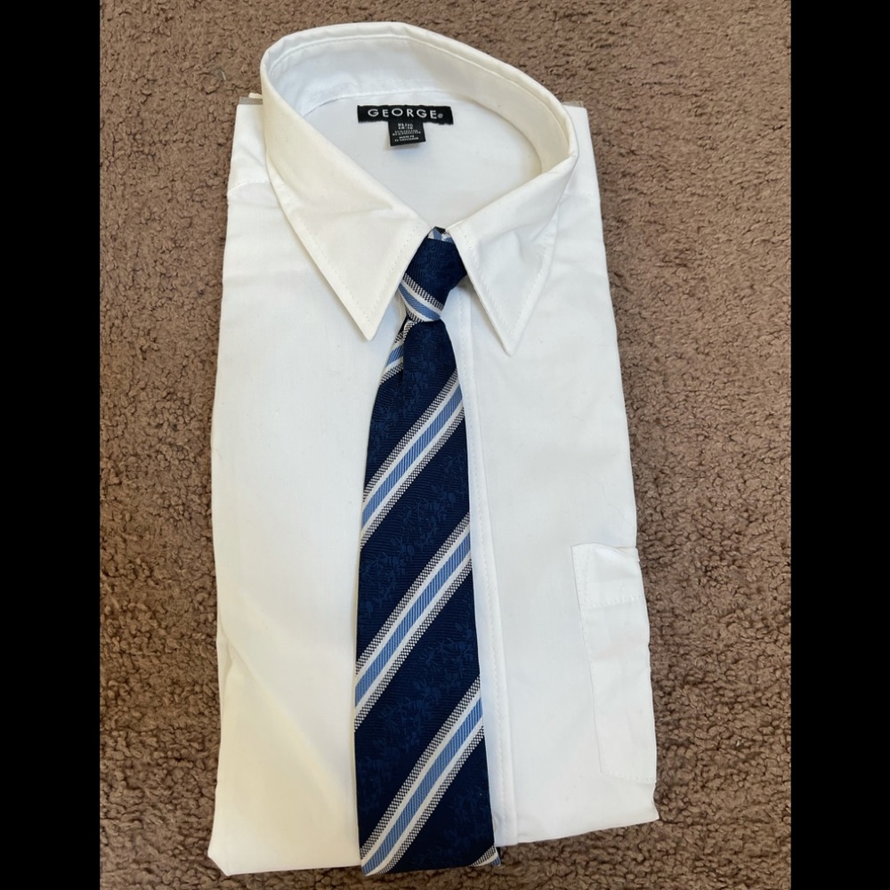 Boys Brand New Dress Shirt/Tie